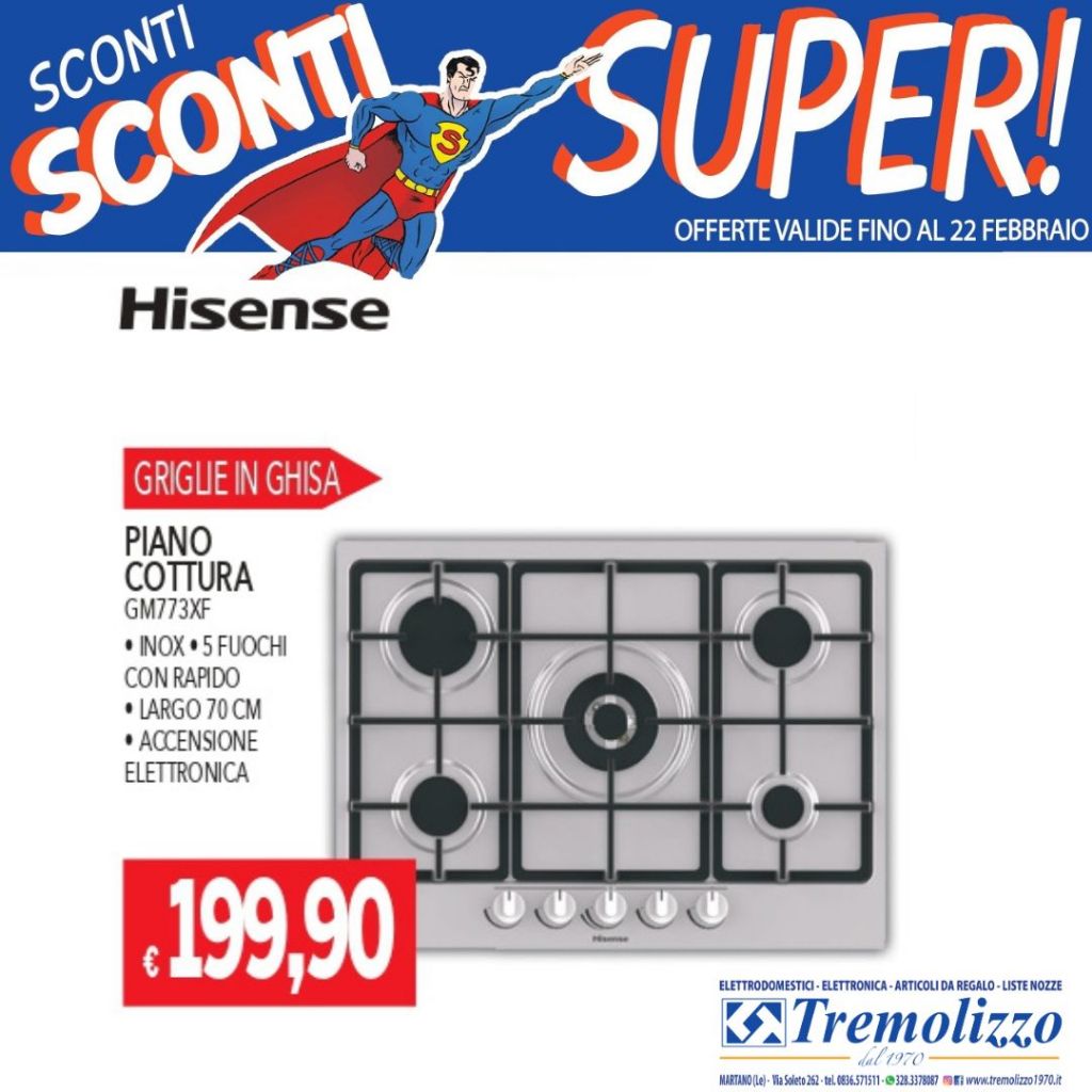 PIANO COTTURA HISENSE GM773XF 